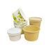 Freezer Containers and to Go Cups Durable Heavy Duty Pint Ice Cream Kraft Paper Soup Bowl with Lid