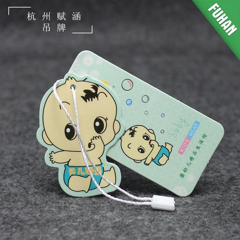 Eco-Friendly Die Cut Fsc Paper Hangtag for Baby Cothing