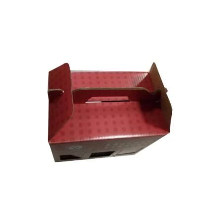 UV Varnished Corrugated Paper Box for Packaging with Handle