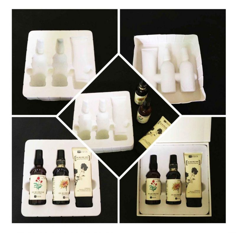 Custom Cosmetic Packaging Box PVC Blister Flocking Tray Packaging for Cosmetic
