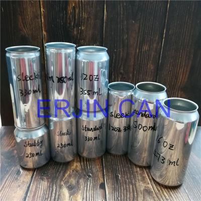 Standard Stubby Sleek Slim 275ml 333ml 350ml 375ml 400ml 425ml 440ml 449ml 591ml 710ml 750ml 900ml 946ml 1000ml Aluminum Can