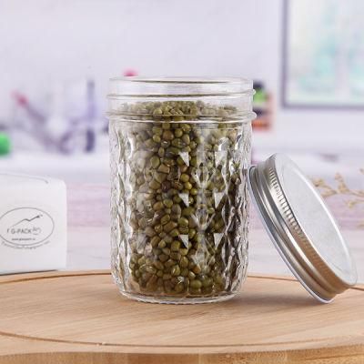 120ml Wholesale Diamond Shape Caviar Sauce Glass Jar