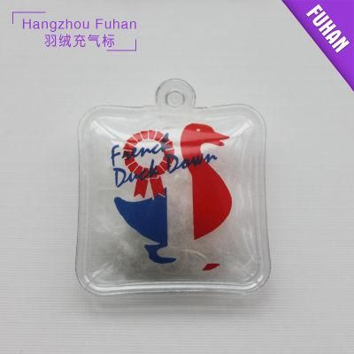Colorful Down Inflatabled Keychain Hangtag Feather Tag