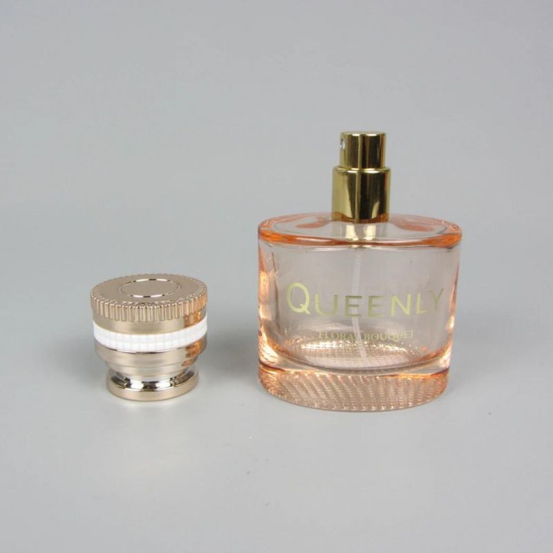 50ml Luxury Design Glass Perfume Spray Bottle with UV Metal Cap