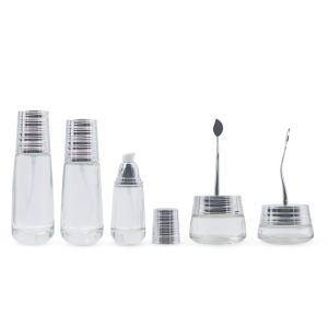 Fashion Cosmetic Packaging Spoon with Magnet Cream Jar Glass Bottles