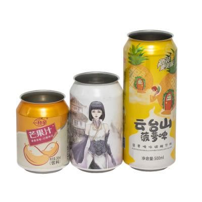 Standard 250ml Aluminum Beverage Cans with 202 Sot Can Ends