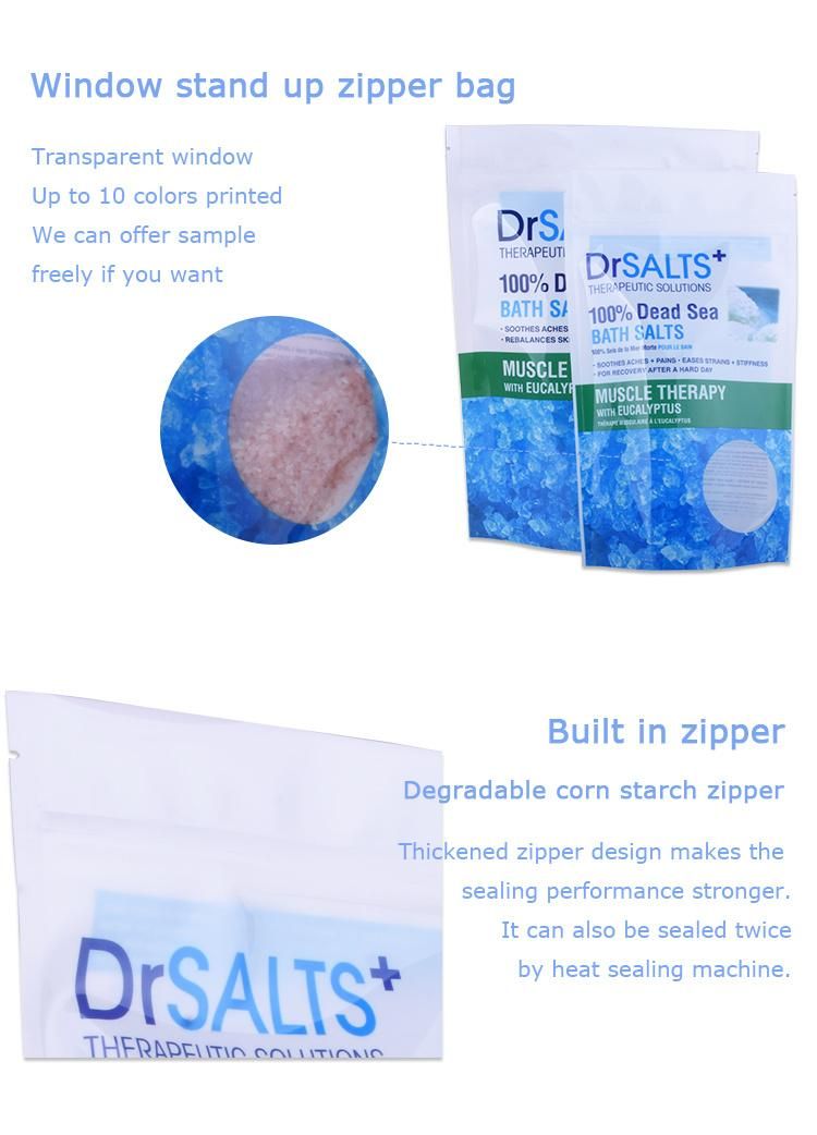 Custom Zipper Plastic Dead Sea Salt Packaging Bag