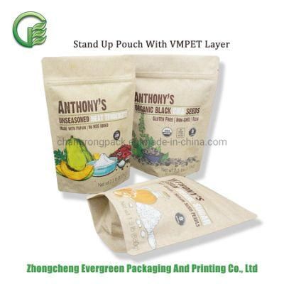 Aluminium-Foil Food Packaging 3lb Stand-up Bags Snack Popcorn Ziplock Doypack Pouches