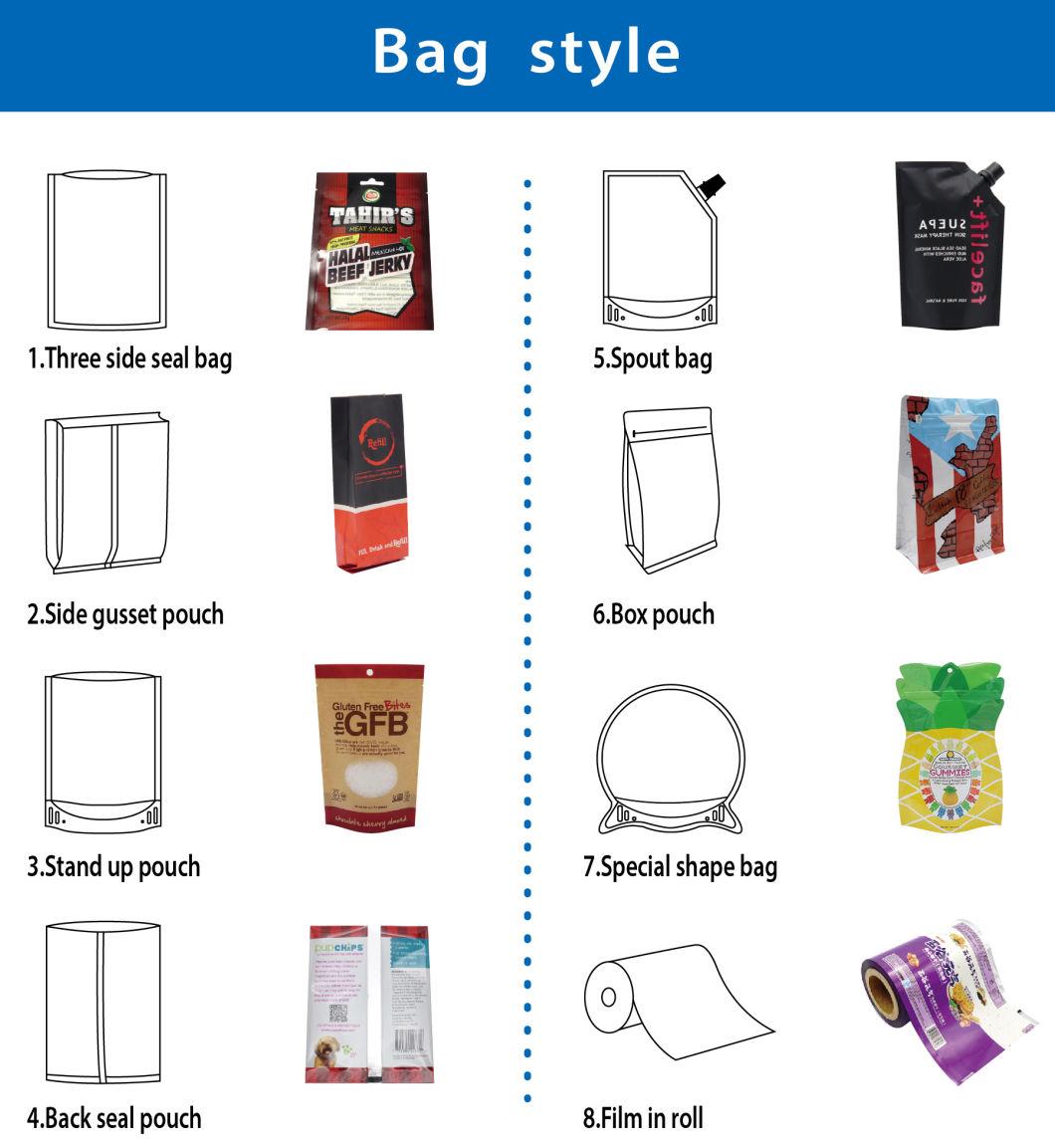 Customprint Size Design Aluminum Foil Plastic Resealable Bag Face Mask Cosmetic Liquid Packaging Bags