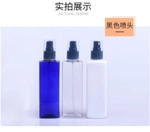 250ml Pet Plastic Square Personal Care Toner Cosmetic Mist Spray Bottle with Full Cover Cap