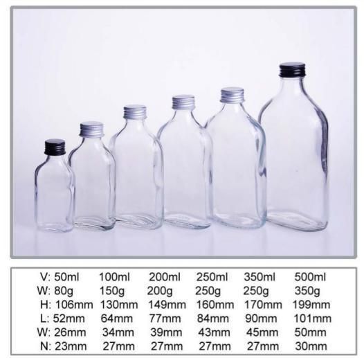 300ml Small Flat Wine Beverage Glass Bottles