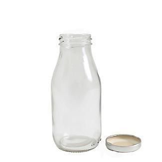 500ml Round Shape Glass Milk Bottle with Screw Plastic Cap