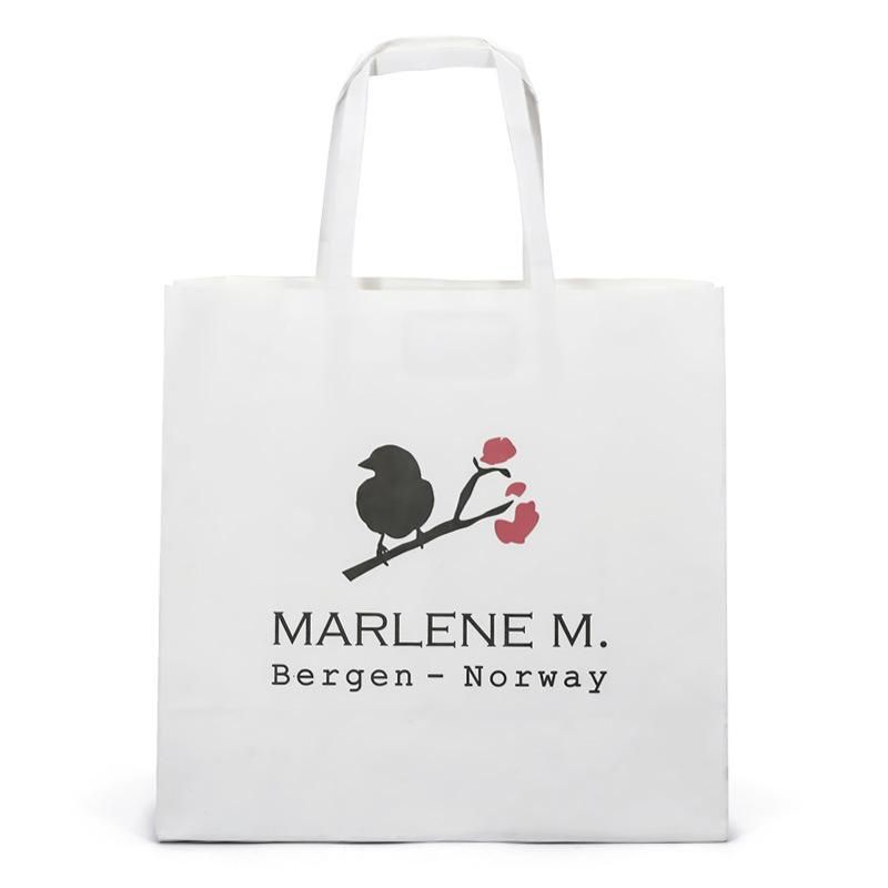 Customized Fashion Custom Occasion White Kraft Paper Shopping Bag
