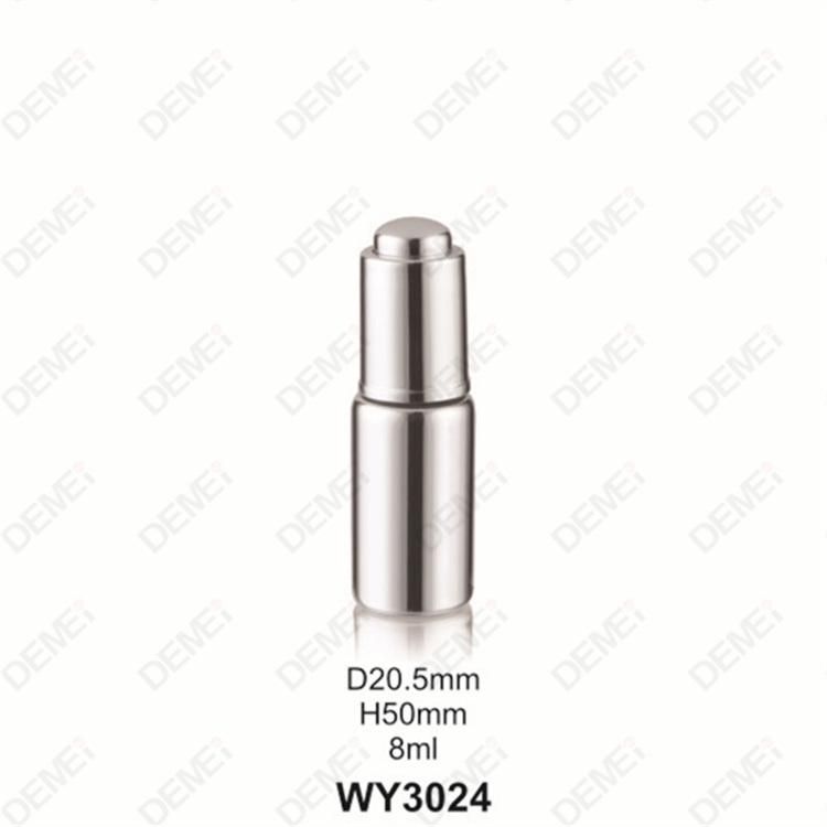 5ml-20ml Wholesale Cosmetic Packaging D20.5mm Stright Round Clear and Amber Serum Essential Oil Tube Glass Bottle with Gold Aluminum Press Button Dropper Cap