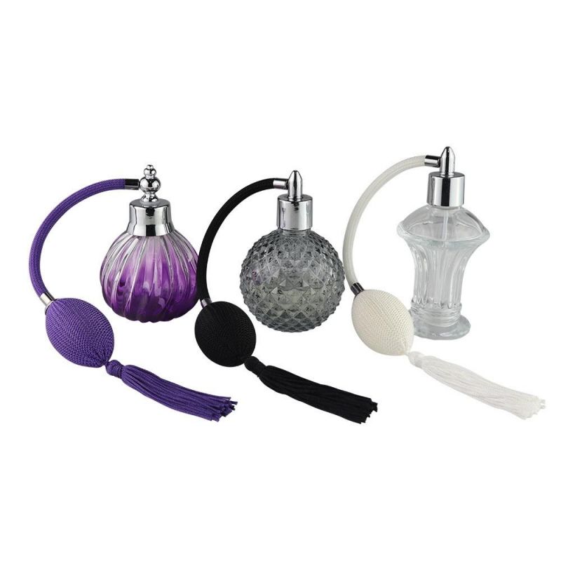Cosmetic Packaging Ball Shape Refill Glass Spray Perfume Bottle with Bulb Atomizer