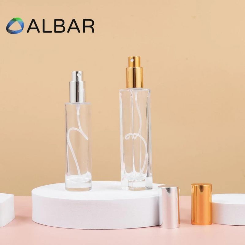 Rectangular Square Slim Round Glass Bottles for Makeups Ans Face Body Care