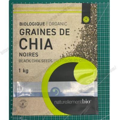 Recycle Organic Food Pouches Kraft Nature-Look Window Ziplock Plastic Packaging Stand up Pouches