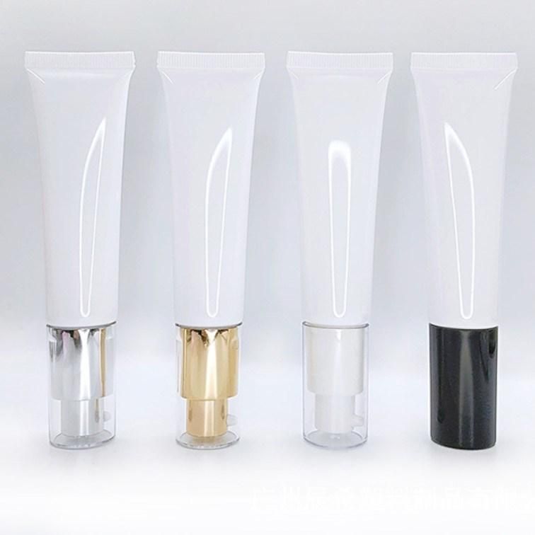 Wholesale Chinese Manufacture Customize Design 5 Layer Soft Tube Material Luxury Plastic for Facial with Silver Cap Pump Dispenser