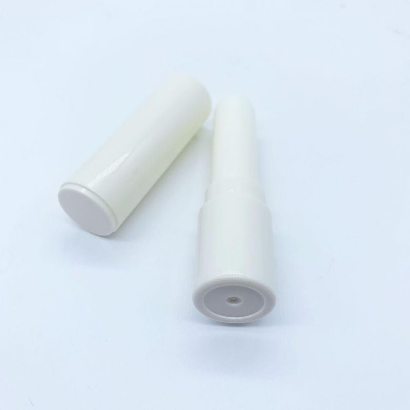 Round Beveled Lipstick Tube White Lipbalm Tube