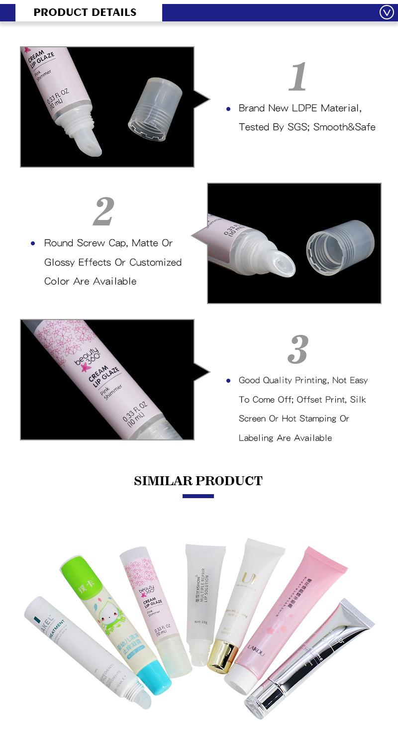 Portable Mini 10g Empty Plastic Lipstick Lip Gloss Eye Cream Tube