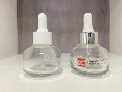 Luxury Holographic Black Noble Cosmetic Essential Oils Container with Glass Dropper Bottle 20ml