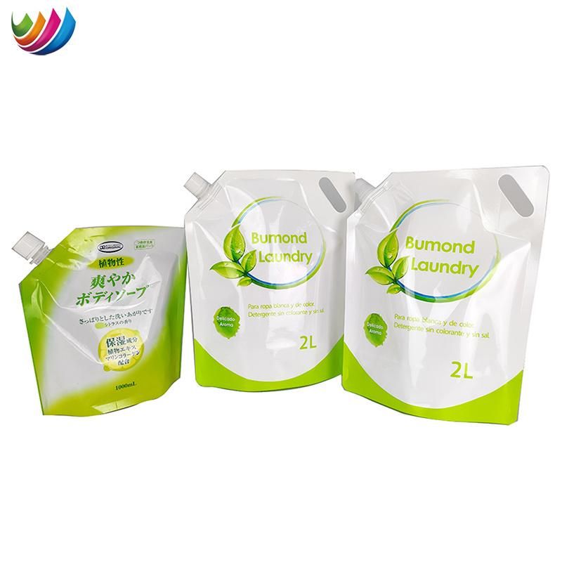Custom Size Washing Liquid Laundry Detergent Stand up Spout Pouch