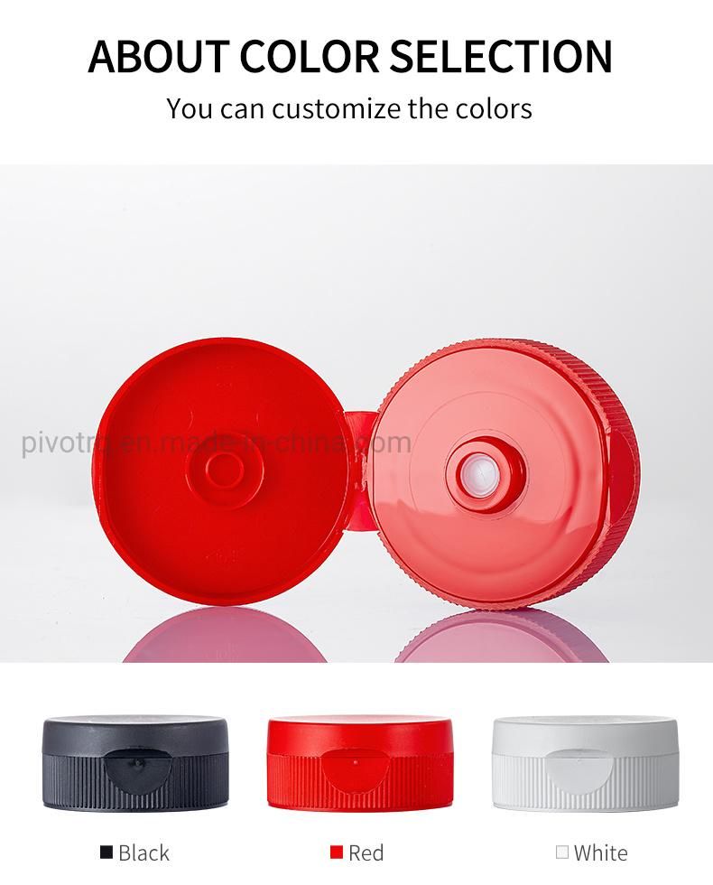 38 400 53mm Flip Lid PP Cap with Silicon Valve Control Lid