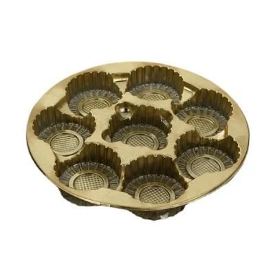 Custom Golden Round Macaron Packaging Plastic Tray