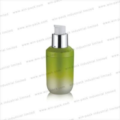Wholesale Grandient Green Oblique Shoulder Pump Bottles 30ml 50ml 100ml 130ml