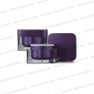 Square Shape Lotion Bottle Transparent Skincare Serum Cosmetic Bottle 15ml 30ml 50ml 60ml 100ml 120ml Acrylic Jar 5g 30g 50g