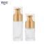 Best Selling Skincare Packaging 15ml 25ml Glass Gold Lotion Bottle with Pump