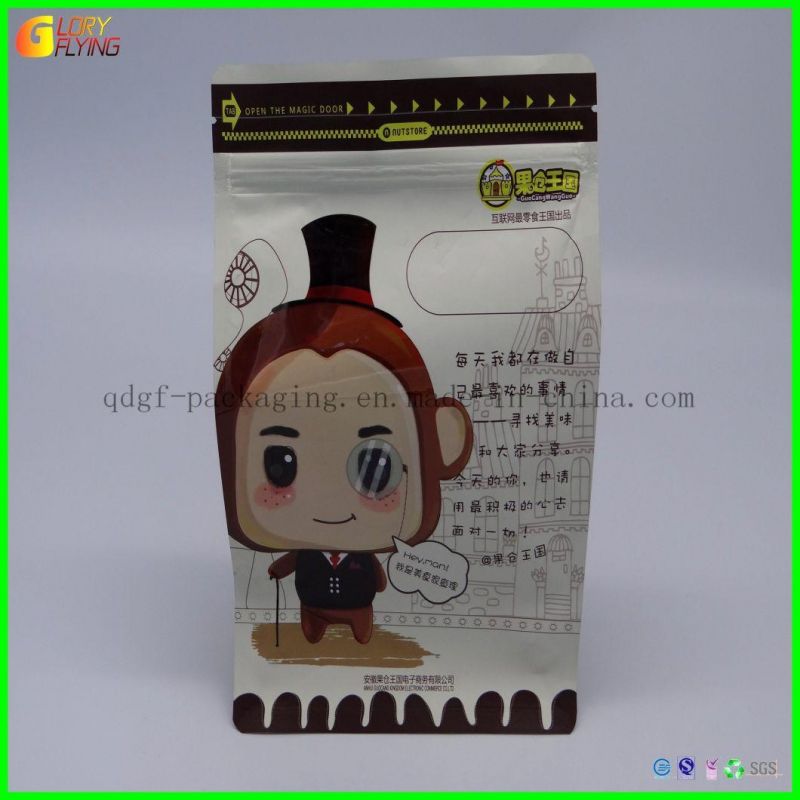 Frozen Food Bag, Transparent Window Plastic Bags with Exquisite Printing Patterns on Three Sides