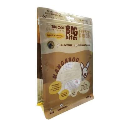 Flat Bottom Pet Food Packaging Plastic Bag for Dog Food