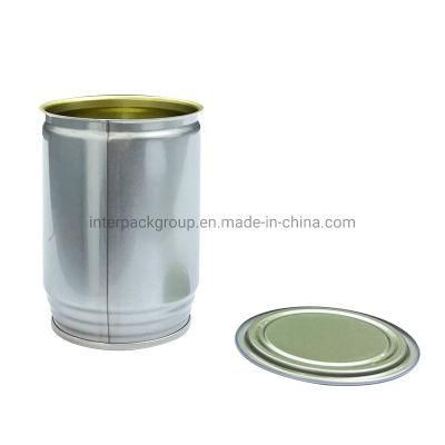 Empty Tin Can for Peach Juice