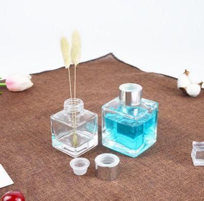50ml 100ml 150ml 200ml Fresh Square Empty Clear Glass Aroma Diffuser Bottle OEM
