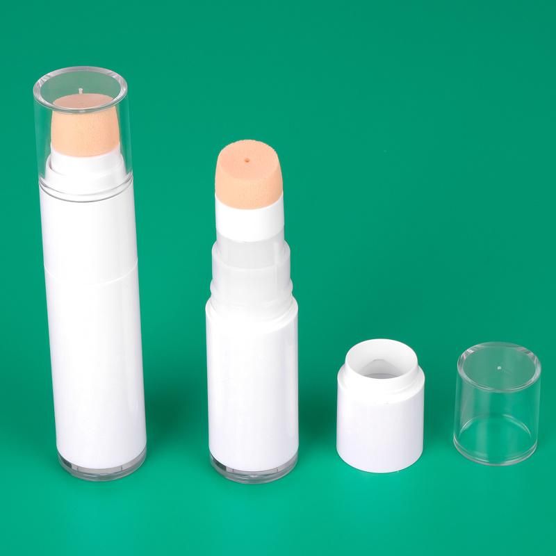 10ml 15ml 20ml 30ml Empty Plastic PETG White Plastic Bottle with Sponge for Cosmeic Product