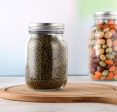 Glass Mason Jar with Metal Lid Round Jar 800ml Jar