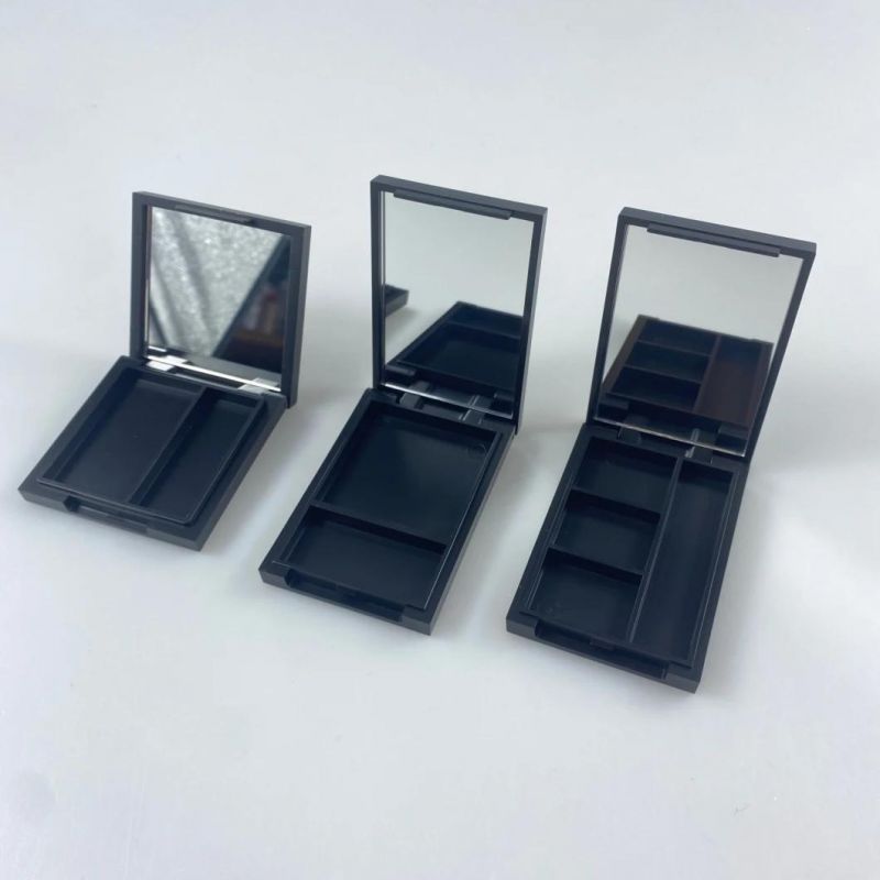Eye Shadow Box with Mirror Square Hole High Gloss Honey Powder Blush Box Packing Material