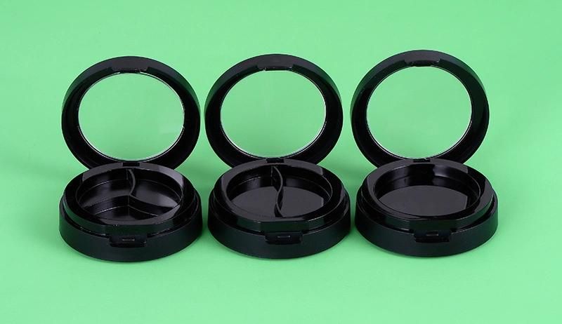 1 Holes 2 Holes 3 Holes Hight Quality Cosmetic Round Eyebrow Powder Case Packaging with Mirror