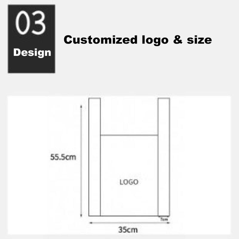 Custom Reusable Plastic Shopper Tote Reusable Shopping Grocery Bag