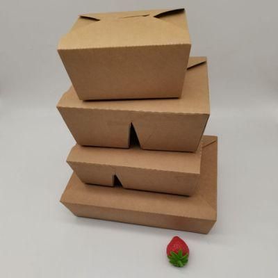 8 Sizes Disposable Paper Kraft Box with Window Takeaway Food Package