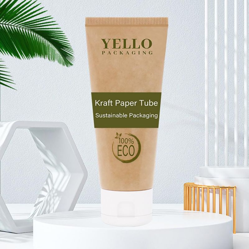 Eco-Friendly Kraft Paper Tube for Cream Hand with Customized Logo Printing