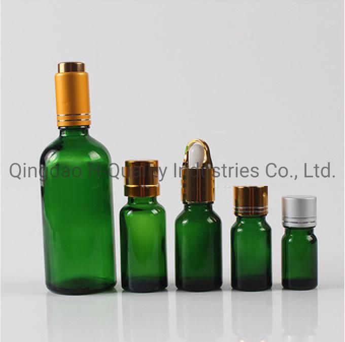5ml-100mlessential Oil Green Glass Bottles with Screw Caps