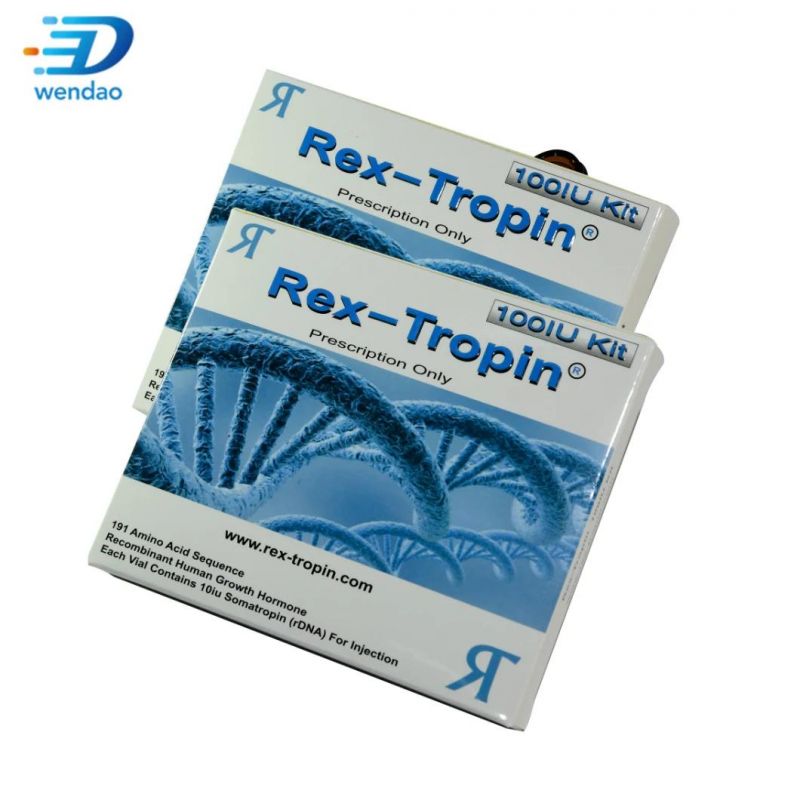Fast Delivery Paper Box Package 100iu Kit 10X2ml 3ml Vials Packing HGH Hormone Injection for Bodybuilding Box with Label