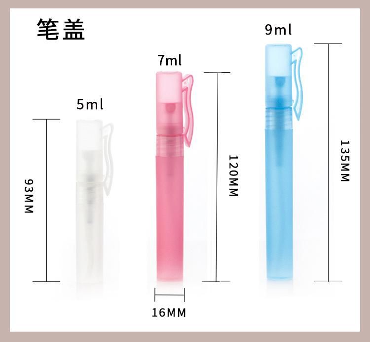 Factory Supplier Wholesale Transparent Fine Mist Spray Pump Refilled Perfume Atomizer PETG Recycle Cosmetic Packaging 45ml Plastic Hand Sanitizer Sprayer Bottle