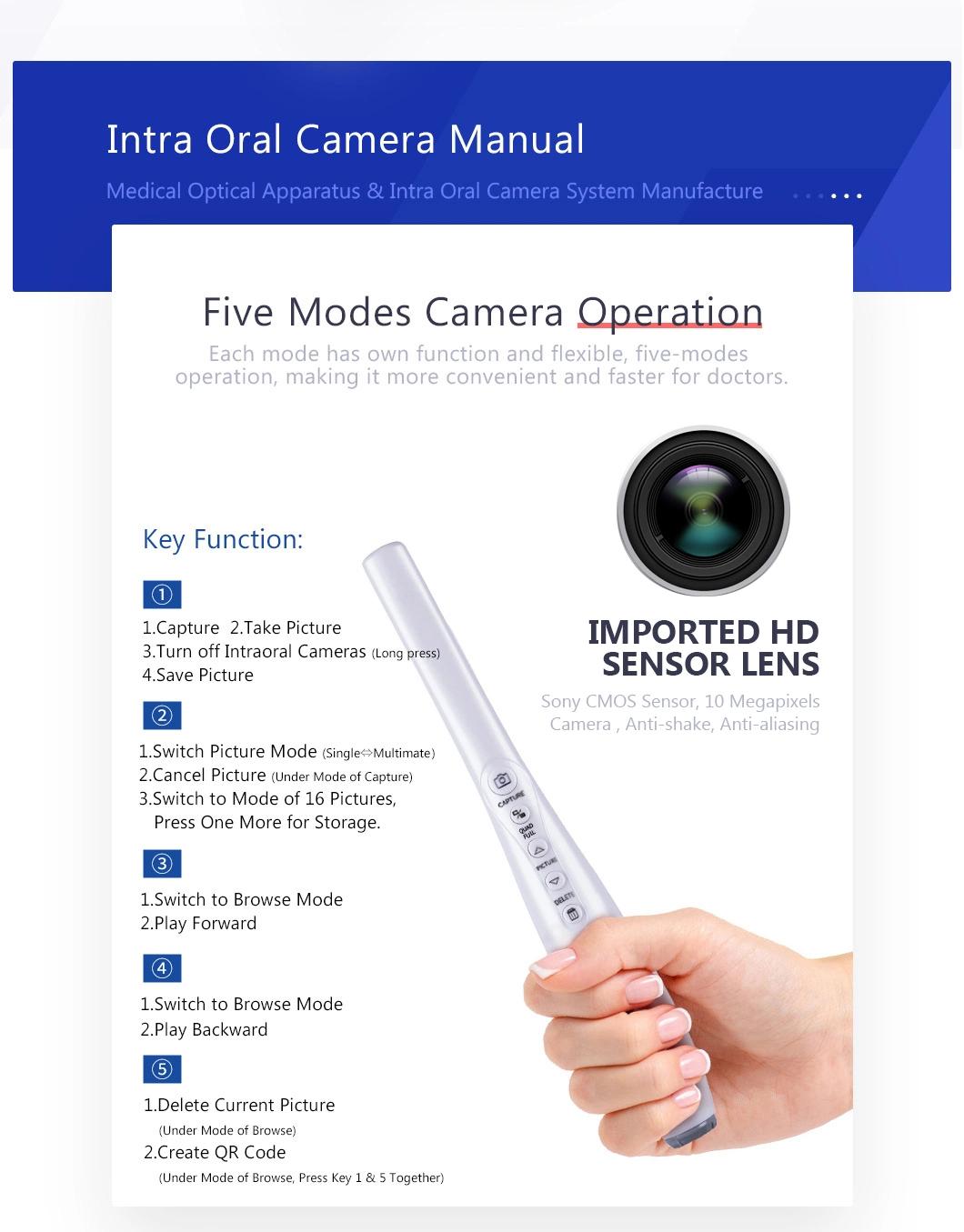 Medical Equipment Factory Intraoral Camera with Export Licence