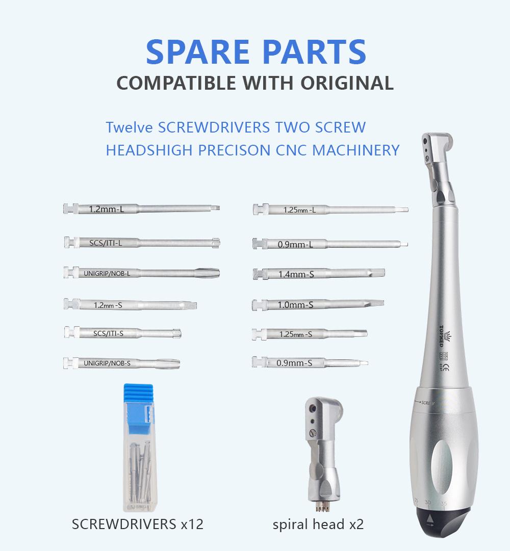 Scewdriver with Top Aluminum Material Medical Tools Torques Implant Wrench