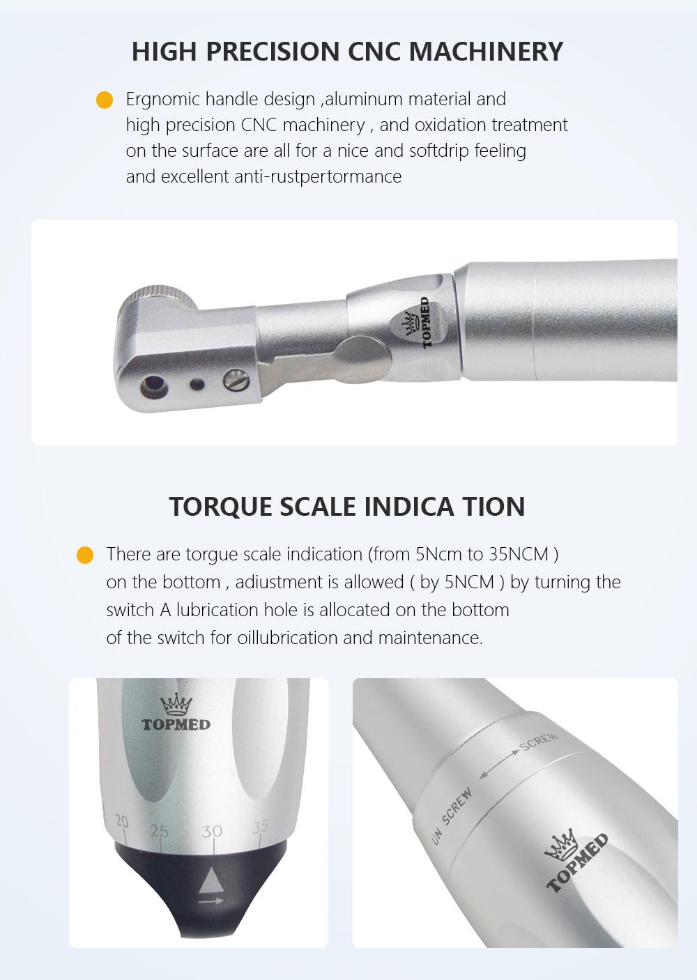 Scewdriver with Top Aluminum Material Medical Tools Torques Implant Wrench