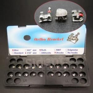 Dental Orthodontic Metal Brackets Braces Mini Roth 018 3 Hooks