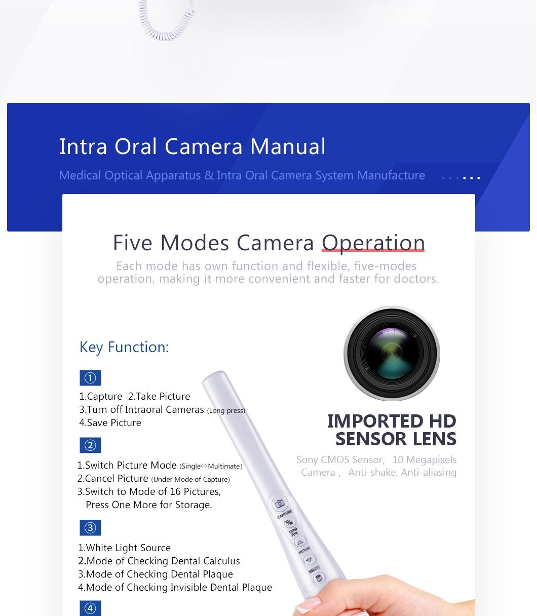 Portable 10megapixels Multi-Mode Intraoral Camera Dental Paque